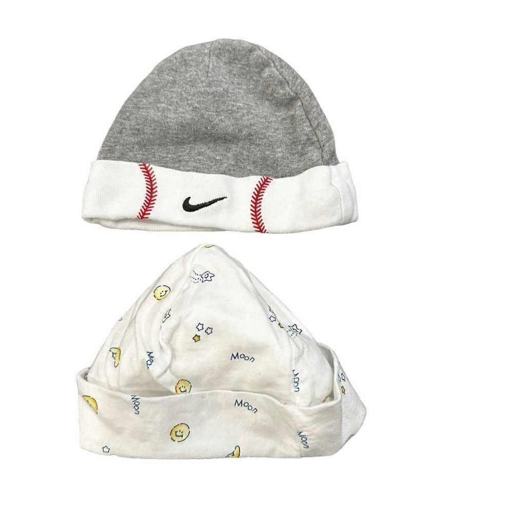 Nikeā Baby Connection 2 Pack Beanies Baseball Celestial Gray White 3-6 Months